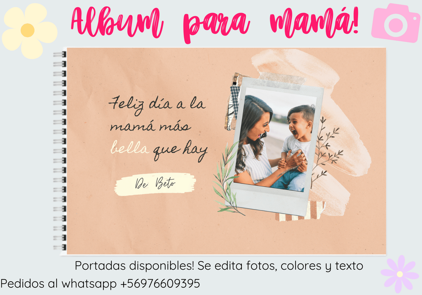 Álbum mamá portada personalizada