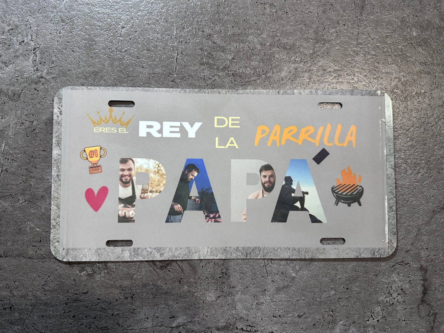 Placa metálica quincho