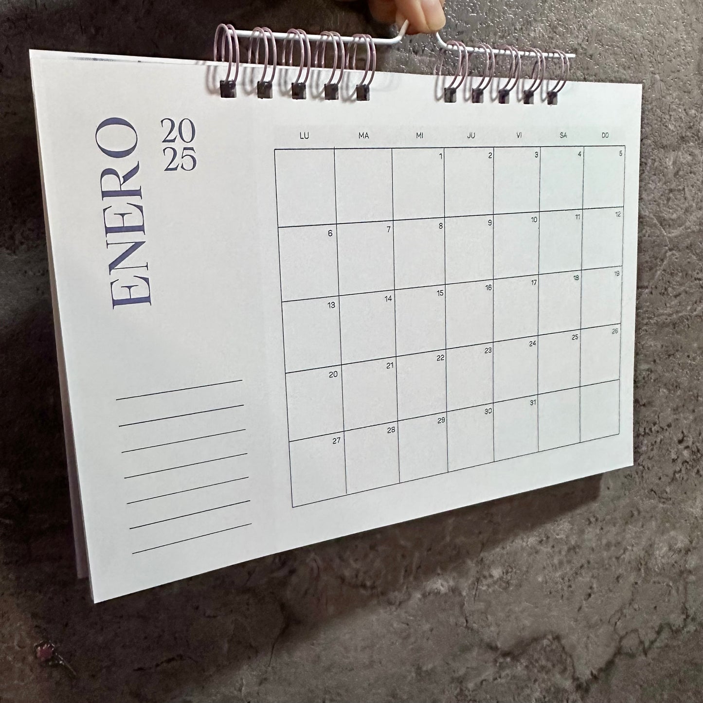 Planificador semanal pared