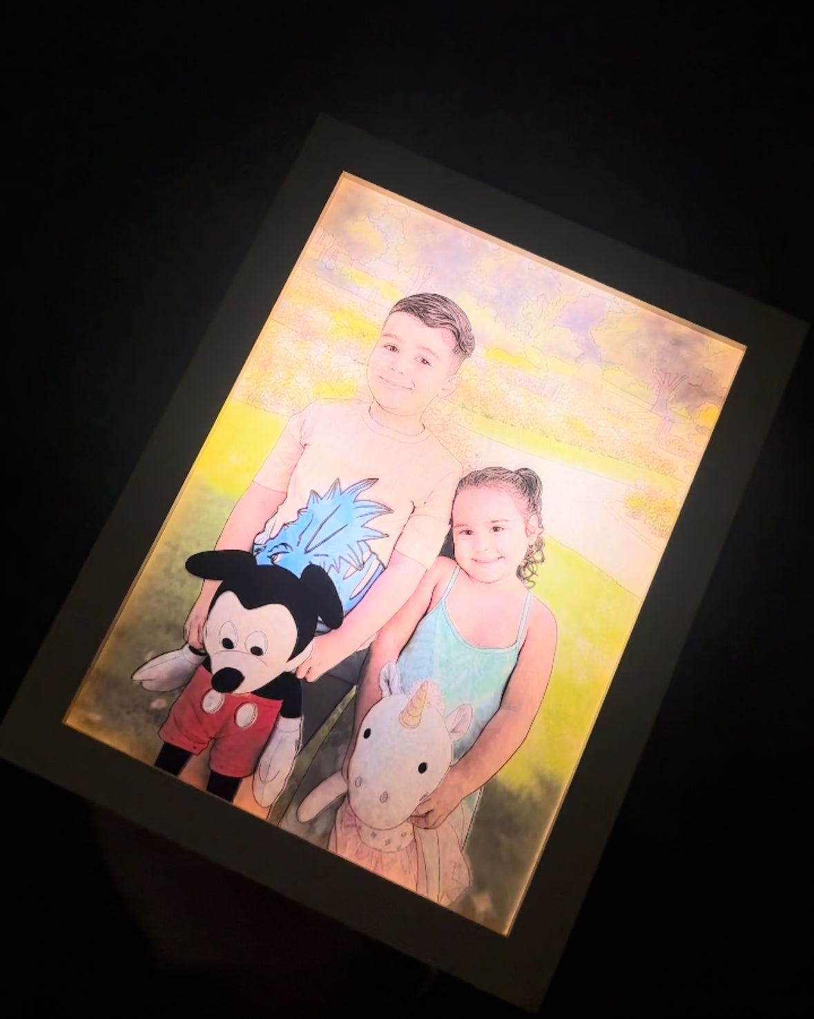 Pack 3 cuadros con luz