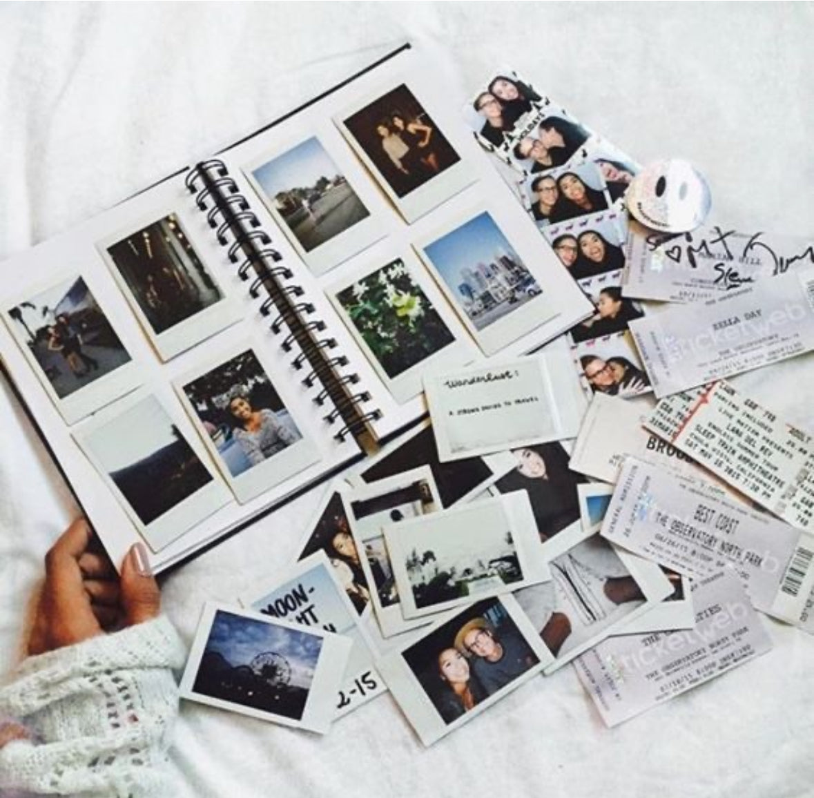 Álbum de fotos polaroid