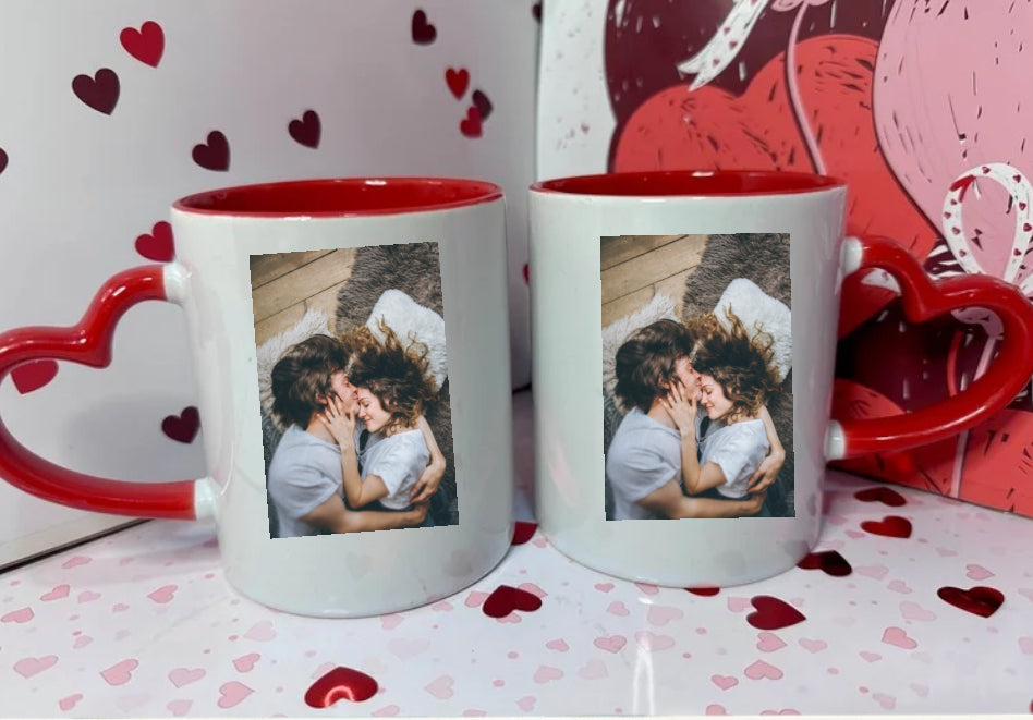 Set tazas mango corazón