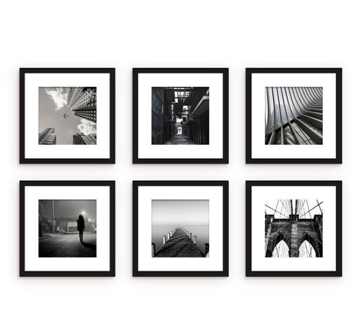 Set 6 Marcos (cuadrados paspartú)