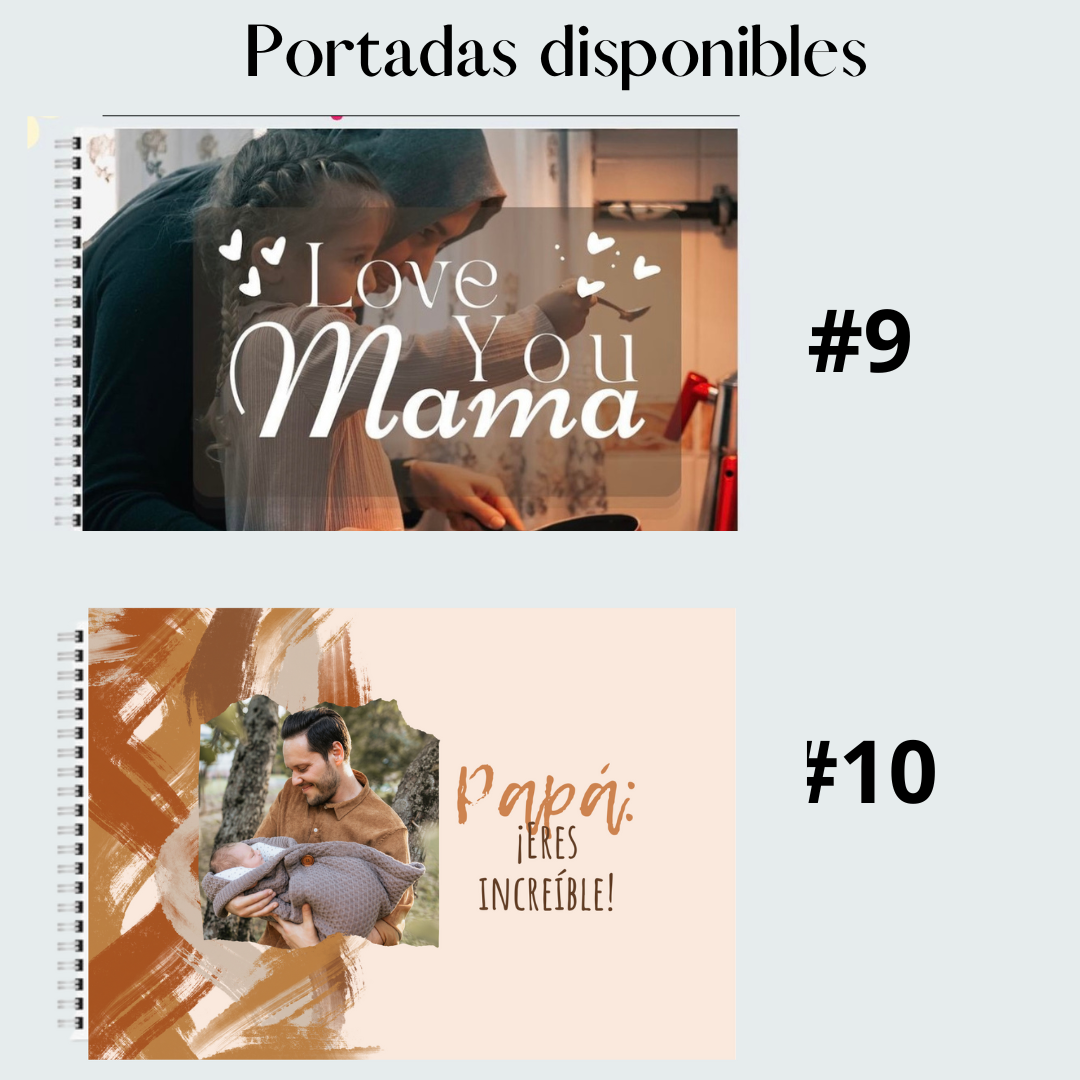 Álbum de fotos polaroid con frases