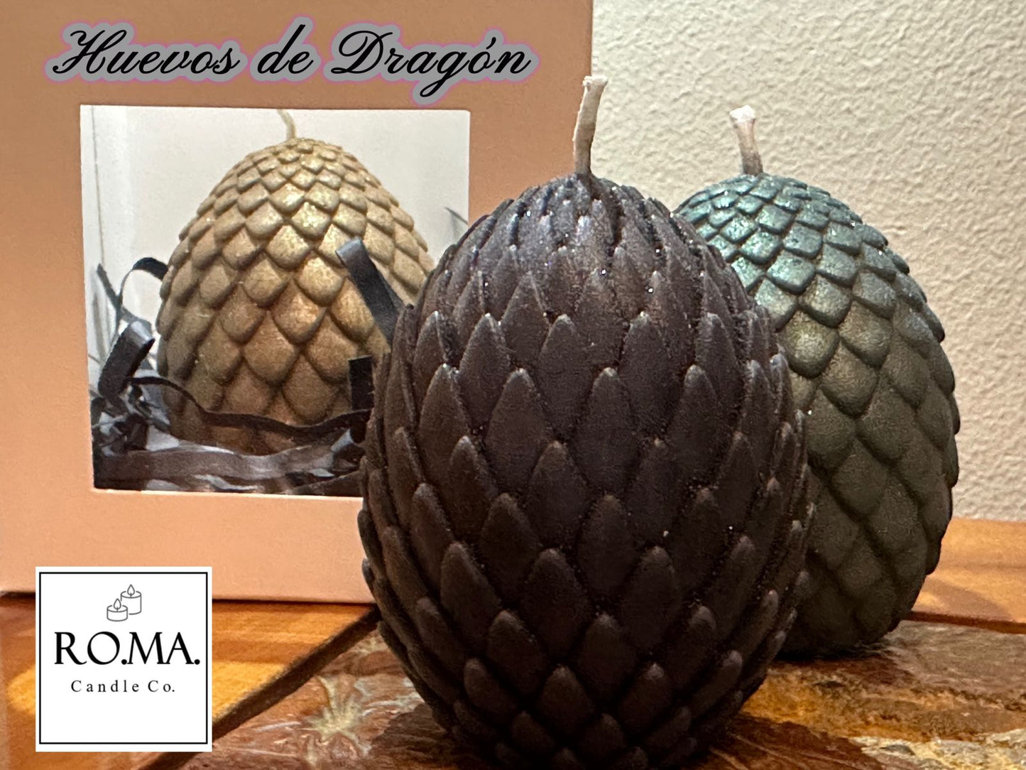 Velas huevos de dragón