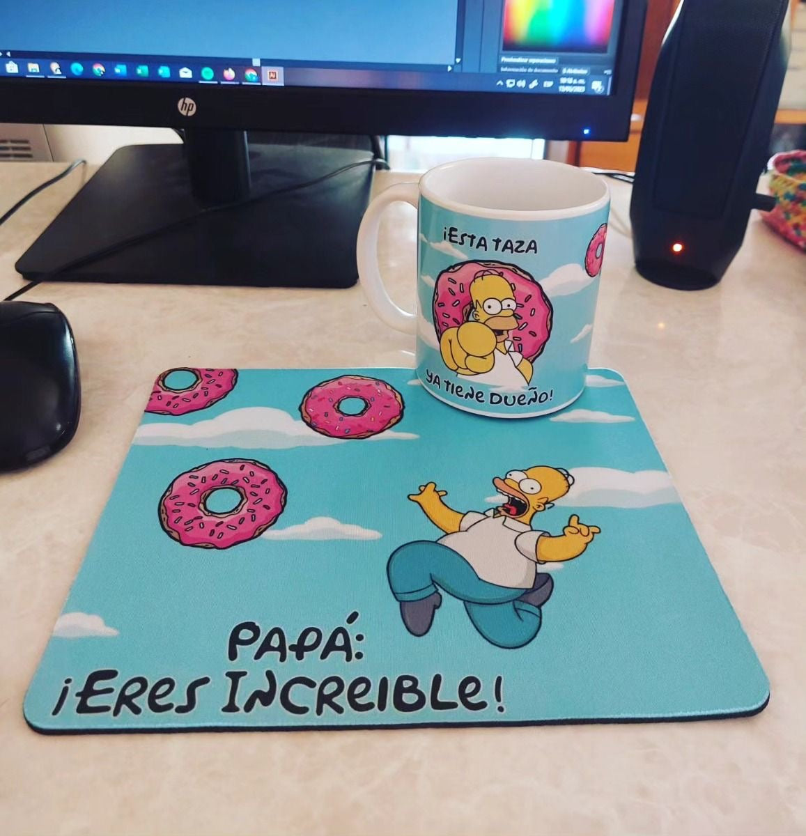 Mouse pad + taza