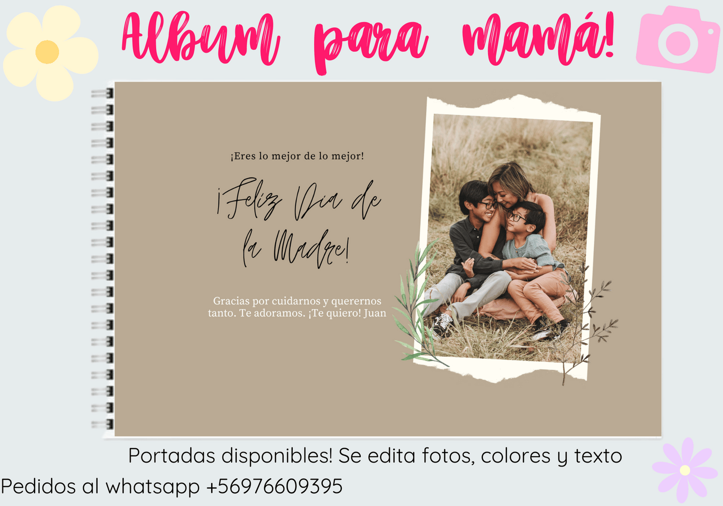 Álbum mamá portada personalizada