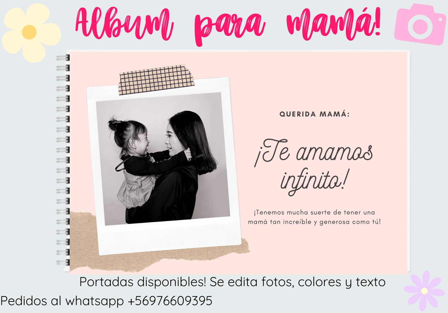 Álbum mamá portada personalizada