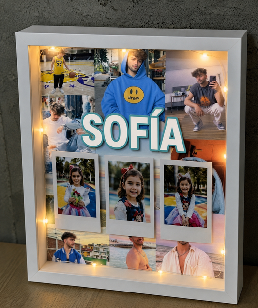 Cuadro luces personalizado niñ@